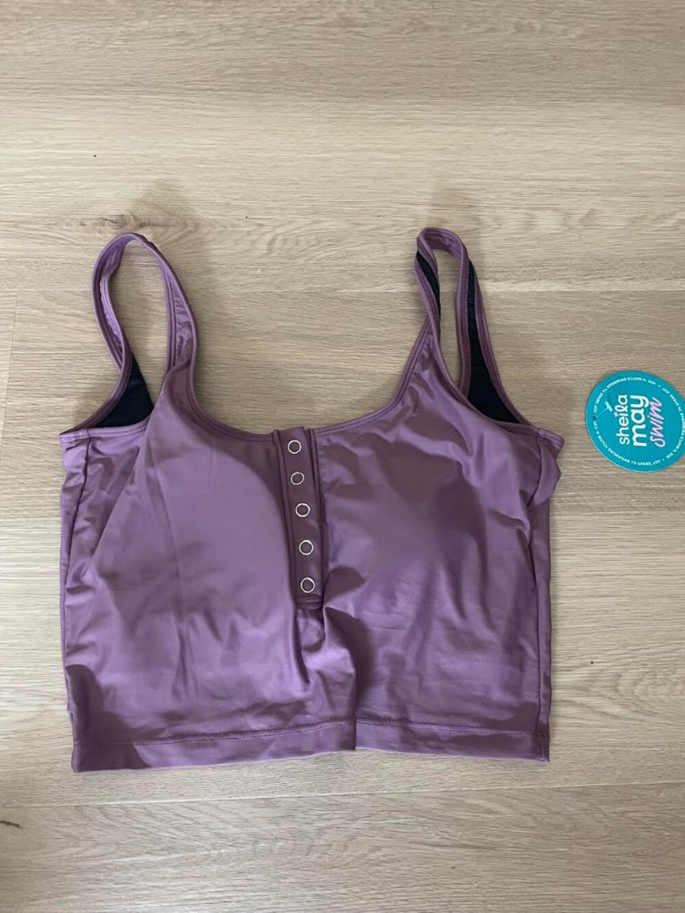 NWT Sheila May Snap It Up Top in Grape